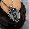 Nuevo Producto Transfronterizo Colgante Vikingo Nórdico Arcángel Guerrero Santo Personalizado Colgante para Hombre Joyería Europea y Americana de Acero Inoxidable