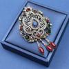 Creativo Nuevo Broche de Accesorios de Ropa Versátil Vintage Barroco Ramillete Hebilla para Bufanda Atmosférica para Mujer Joyería Transfronteriza