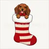 Adorno para Árbol de Navidad 2026 Perro Acrílico Colgante para Calcetín de Navidad Decoraciones Festivas para el Hogar