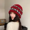 Gorro nuevo de doble capa de mezcla de lana 2026, cálido para invierno, estilo coreano, versátil, look preppy, gorro para pullover para mujer