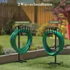 Soporte para Manguera de Jardín Desmontable Resistente de Metal Estante para Manguera Independiente Estante de Almacenamiento para Manguera de Agua de Exterior