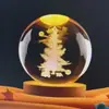 Bola de Cristal Escultura Decoração de Natal Luz Noturna Escultura Árvore de Natal Luz de Atmosfera Natalina Cruz