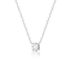 Colar Corrente Clavícula Prata de Lei S925 Ouro 18K Clássico com Quatro Garras e Pedra Única Versão Japonesa e Coreana Colar Simples Elegante Mais Vendido para Mulheres