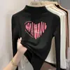 Y2272# camiseta interior cálida de Joker para niñas mujeres Joker dentro de chaqueta de manga larga otoño e invierno camiseta de cuello medio alto moda