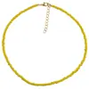 Suministro Transfronterizo Cadena Corta Casual para Clavícula Chicas ins Dulce Personalidad Color Cuentas de Arroz Collar Hecho a Mano con Cuentas para Mujeres