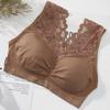 Nueva ropa interior deportiva sin costuras, sexy, de encaje, con espalda hermosa, sujetador push-up sin aro de acero, base de cabestrillo para mujer, envoltura de pecho