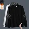 Sudadera de Hombre Cuello Redondo Estampada Otoño e Invierno Nueva Suelta Terciopelo Manga Larga Jersey Moda Casual Versátil Camiseta Interior Moderna Hombre
