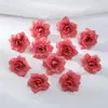 V 4.5cm Flor Artificial Esquina Puntiaguda Cabeza de Rosa Kit de Materiales DIY Decoración de Caja de Regalo Flores Artificiales Bodas Flores Falsas