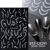 Belleza Total Transfronterizo Nuevas Pegatinas para Uñas Artísticas 3D Dibujos Animados Azul Tinta Lunares Franceses Ballena Pegatinas para Uñas Artísticas