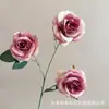 3 flores de rosa artificiales para decoración del hogar, arreglo floral para pasillo de ceremonia de boda, decoración de pared de fondo de hotel