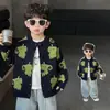 Cárdigan verde de elefante para niños para primavera y otoño, nuevo estilo de otoño 2026, suéter de punto elegante y genial para niños y niñas, adecuado para niños de varios tamaños