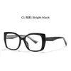 Monturas de Gafas de Moda Europeas y Americanas Transfronterizas Tr90 Antiluz Azul Gafas para Miopía con Bisagras de Resorte Patillas Ojo de Gato para Mujer