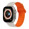 Adequado para Apple Watch com Pulseira de Silicone Magnética Costurada Applewatch Gerações Se1-9 Ultra Universal