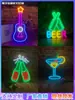 Tienda de té con leche Luz de neón LED Bar de moda KTV Cafetería Cartel luminoso decorativo de hamburguesa Set hecho a medida