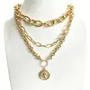 Cadena de Perlas Oceánicas de Venta Caliente Transfronteriza Europea y Americana Cadena para Clavícula de Mujer Colgante de Estrella de Mar y Concha Collar Multicapa Apilable Venta al por Mayor