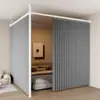 Divisória de Tela de Quarto Sala de Estar Bloqueando Janela de Aluguel Cortinas Salão de Beleza em Forma de U L Entrada de Dormitório Sem Furos