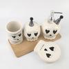 Juego de Tres Piezas de Cerámica para Baño de Halloween: Botella de Loción, Botella de Gel de Ducha Calavera, Botella de Gel Antibacterial
