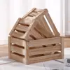 Cesta de almacenamiento para decoración de exhibición de supermercado caja de almacenamiento de madera caja de madera caja con marco de madera caja de almacenamiento caja de madera rústica envejecida