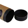 Latas de papel para chá latas de papel para caligrafia e pintura tubo de papel kraft cilindro para hashi latas de papel para macarrão podem ser impressas com logotipo