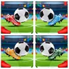 Copa del Mundo Temática Trofeo de Fútbol Base de Pie Grande Decoración de Escena de Fiesta de Celebración de Camiseta Globos de Papel de Aluminio