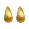 Pendientes de Lujo de Nicho de Gama Alta con Forma de Gota Cepillados, de Estilo 'Old Money' Moderno y Elegante, Pendientes de Botón Geométricos Simples para Mujer