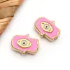 Acero Inoxidable Doble Cara Esmalte Gota de Aceite Ojo Cuentas Espaciadoras Cuentas Sueltas Cuentas Cuadradas Pulsera DIY Europea y Americana Accesorios de Joyería