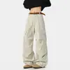 Verão 2026 Novo Calça de Trabalho Masculina 100% Algodão 300g Algodão Lavado Desbotado Calças Tendência Jovem de Alta Qualidade