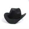 Sombrero de Lana de Caballero Otoño e Invierno Europeo y Americano Transfronterizo Sombrero de Jazz Metálico para Hombres y Mujeres Sombrero de Panamá Deformado Sombrero Vaquero