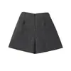 Shorts de Lã com Lantejoulas Estilo Chanel Feminino Outono/Inverno 2024 Cintura Alta Modelo A Wide Leg Calças Emagrecedoras Roupa Externa Calças para Botas Joker