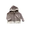 Nueva Ropa Coreana Estilo Coreano para Niñas Primavera y Otoño 2026, Sudadera con Capucha y Cremallera de Encaje Elegante, Ropa de Abrigo para Niños Pequeños