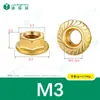 Porca Sextavada com Flange de Cobre H59 M3~M12 Porca Antiderrapante de Cobre Puro em Estoque Porca Sextavada com Flange Serrilhada