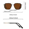 Óculos de Sol Aviador Polarizados para Homens Armação de Metal Quadrada Retrô Proteção UV 400 Lente TAC