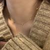 Acero de titanio exquisito metal amor colgante diseño cadena clavícula pulsera nicho lujo ligero simple alta gama joyería para todo