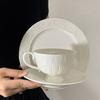 Taza de Cerámica, Taza para Leche de Desayuno, Taza de Café, Taza de Té, Avena, Color Puro, Lujo Accesible y Simplicidad