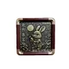 Nuevo Adorno de Escritorio de Oro Puro 999 Zodiaco Pintura Frotada de Bronce Marco de Fotos Adorno Regalo de Empresa Se Puede Enviar Directamente