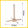 Juguete de ejercicio para pájaros loro con rodamiento, volante giratorio, molinillo de viento, parque de juegos educativo y entretenido, soporte para pájaros de madera maciza