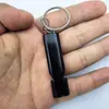 Equipo de emergencia para exteriores silbato de supervivencia, silbato metálico de alta frecuencia sin núcleo de doble tubo, silbato de rescate portátil de aleación de aluminio para niños