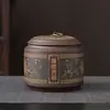 Lote de Latas de Té de Arena Morada China Latas para Pu'Er Selladas Cerámica Doméstica Almacenamiento Grande para Té Pu'Er Cajas de Almacenamiento para Té