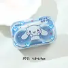 Estuche para Lentes de Contacto con Estampado de Dibujos Animados Lindo, Estuche Compacto Portátil Compañero, Tapa Antigiro Estuche Doble Integrado