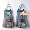 Bolsa Colgante Multifuncional para Frutas y Verduras de Cocina Artefacto de Almacenamiento para Jengibre y Ajo Bolsa de Almacenamiento para Ajo Jengibre Ajo Montada en Pared Bolsa de Malla Transpirable