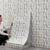 Papel de parede autoadesivo à prova d'água e à prova de umidade Adesivos Decoração de renovação de parede papel de parede feio para parede de fundo de TV Adesivos de parede 3D tridimensionais