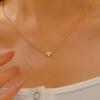 Collar de diamantes de imitación estilo francés para mujer, cadena de clavícula con forma de corazón de melocotón, estilo europeo y americano, con un toque de dulce temperamento.