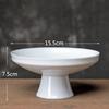 Cerámica China Flor de Loto Plato Alto para Frutas Plato para Bocadillos de Té Plato para Pasteles Bandeja para Frutas Frutas Secas Plato de Postre Creativo para el Hogar