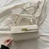 Bolsa quadrada pequena elegante e requintada com fecho, bolsa de mão transfronteiriça, bolsa Maillard da moda, bolsa transversal de nicho de comércio exterior de alta qualidade