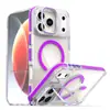 Adequado para Apple 17Promax Suporte de Lente Transparente Capa de Celular Iphone16 Tira Anticolisão Capa Protetora Magnética 15