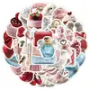 50 Adesivos de Grafite Rosa Coquette Girl para Copo de Água, Computador, Adesivos Decorativos à Prova d'Água, Adesivos Criativos