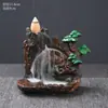 Quemador de incienso de reflujo de agua de alta montaña transfronterizo quemador de incienso de cerámica observador de humo fuente de rocalla adornos creativos de camino de incienso granos de incienso