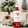 Zicheng - Nuevos productos de decoración navideña, juego de botellas de vino de franela tejida con dibujos animados, juego de mesa de comedor, juego de botellas de vino, gran venta