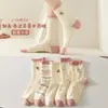 Meias novas de outono e inverno femininas frescas doces meias curinga meias de letras de desenho animado meias de urso fabricantes atacado de pronta entrega