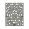Redanco novos adesivos de unha em relevo 5D rede social concha luz flor de pera tridimensional adesivo traseiro adesivos de unha M-2809